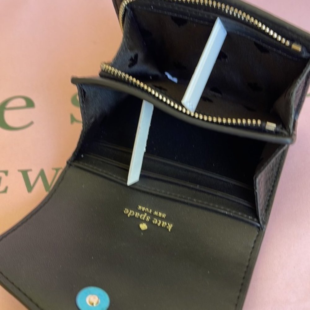 Kate Spade Marti Small Flap Wallet Black - Picture 11 of 16